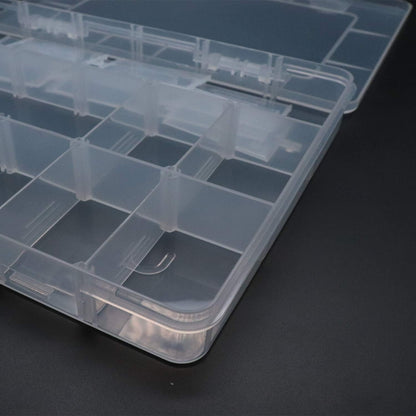 Xiaoyztan Clear Plastic Organizer, 12 Grids with Adjustable Dividers, Jewelry Box Bead Storage Container for Small Parts, Fishing Tackle, DIY Crafts, and Earrings