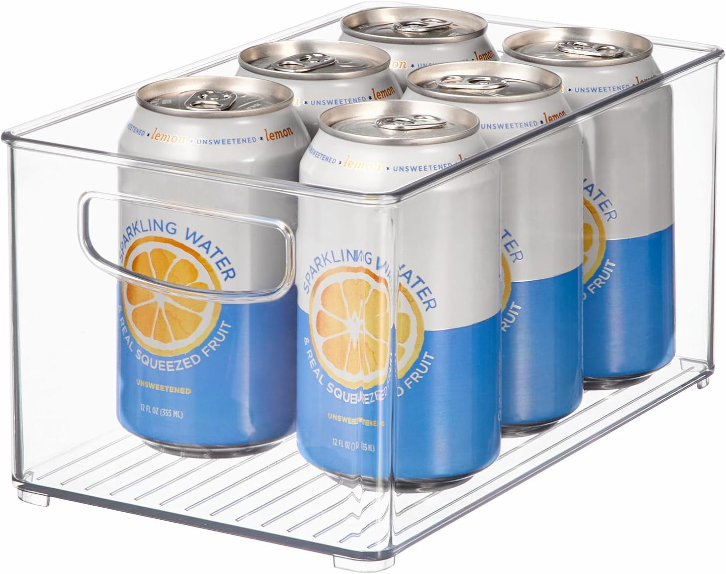 iDesign Stackable Clear Plastic Bin, 4-Pack | Kitchen Organizers and Storage, For Fridge and Pantry