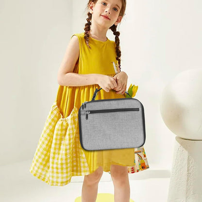 Kids Lunch Box for Boys Girls Lunch Bag Insulated Durable Lunchbox Children Lunch Tote Bag for School Black
