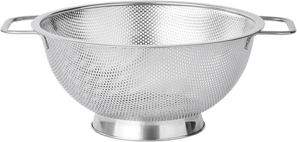 Fox Run Stainless Steel Colander, 4.7 Quart Over The Sink Pasta Strainer