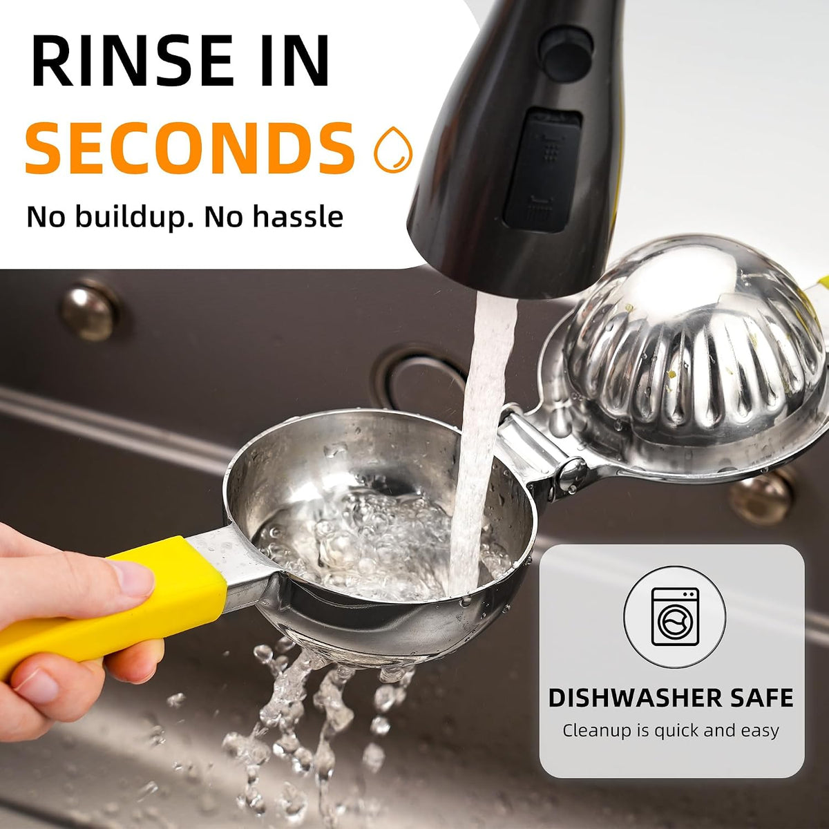 Stainless Steel Large Lemon Squeezer, Hand Juicer for Lime & Lemon