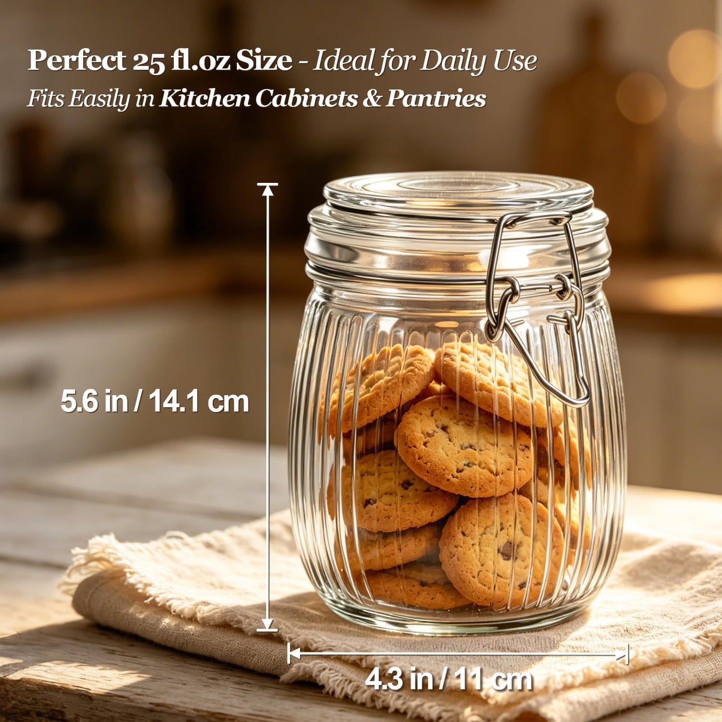 ComSaf Glass Pantry Jars with Airtight Lids 0.7 Gallon 2 Pack Wide Mouth | Flour sugar rice, Sourdough pickling, Pantry organization, Scoop included, Baking supplies, Bulk food storage, Large capacity