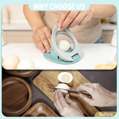 BlingKingdom Egg Slicer, Stainless Steel Wire Egg Cutter for Kitchen