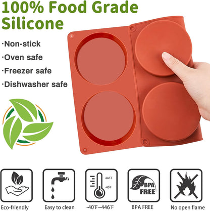 JOERSH 2-PK Air Fryer Egg Mold, 4 Cups Silicone Air Fryer Baking Pan Non-Stick for Egg Bites, Cupcake, Muffin, Tart, Frittata, Quiche