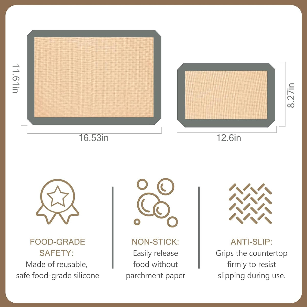 Silicone Baking Mat, Nonstick & Reusable