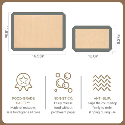Silicone Baking Mat, Nonstick & Reusable
