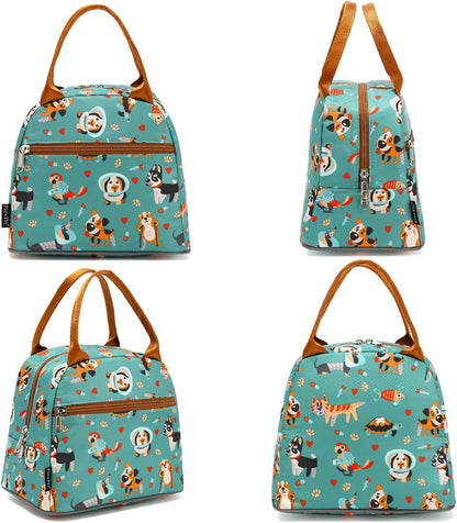 FlowFly Insulated Lunch Cooler Bag - Tote Bag Organizer for Women/Men, Black - Colors A
