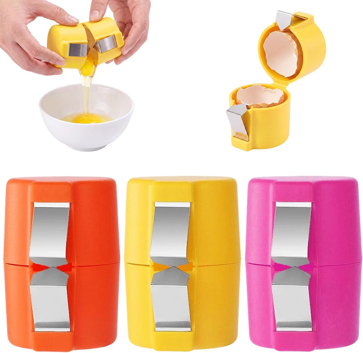 2026 New Egg Shell Opener, Egg Separator Egg Cracker Tool for Raw Eggs
