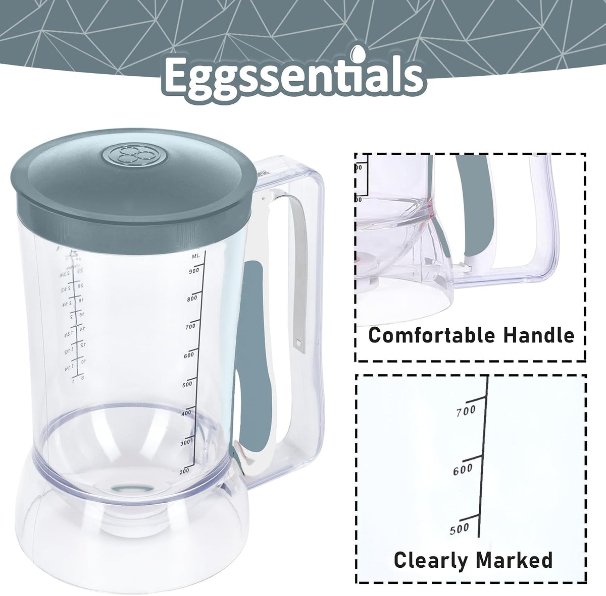 Eggssentials Pancake Batter Dispenser with Squeeze Handle Pancake Dispenser
