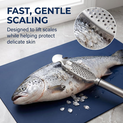 Fish Scales Scraping Tool,Multifunction Stainless Steel Fish Scale Knife Cleaning Kit Scale Peeler Descaler Tool Scaler Remover Scaler Scale Removing Tool,for Quick Easy Fish Scaling Cleaning