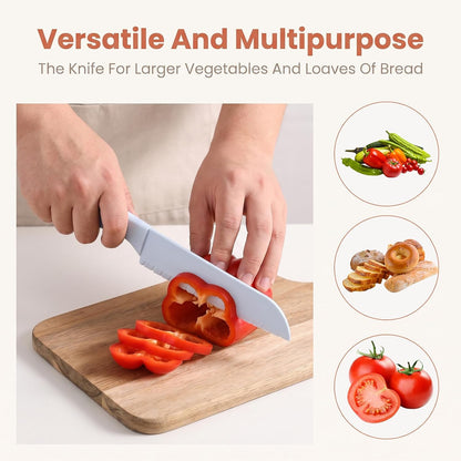4Pcs Lettuce Knife Plastic Serrated Cutter for Veggie Fruit Cake 11''/8.5''