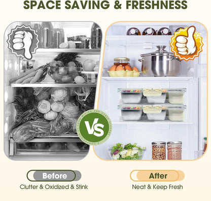 WanshengLe 6 in 1 Snackle Box 3.82L with Lid & Handle, 4 PCS Stainless Steel Snack Box and 2 PCS Plastic Box, 6 Detachable & Dishwasher Safe Snacklebox, Divided Container Box for Snack Fruit Nut