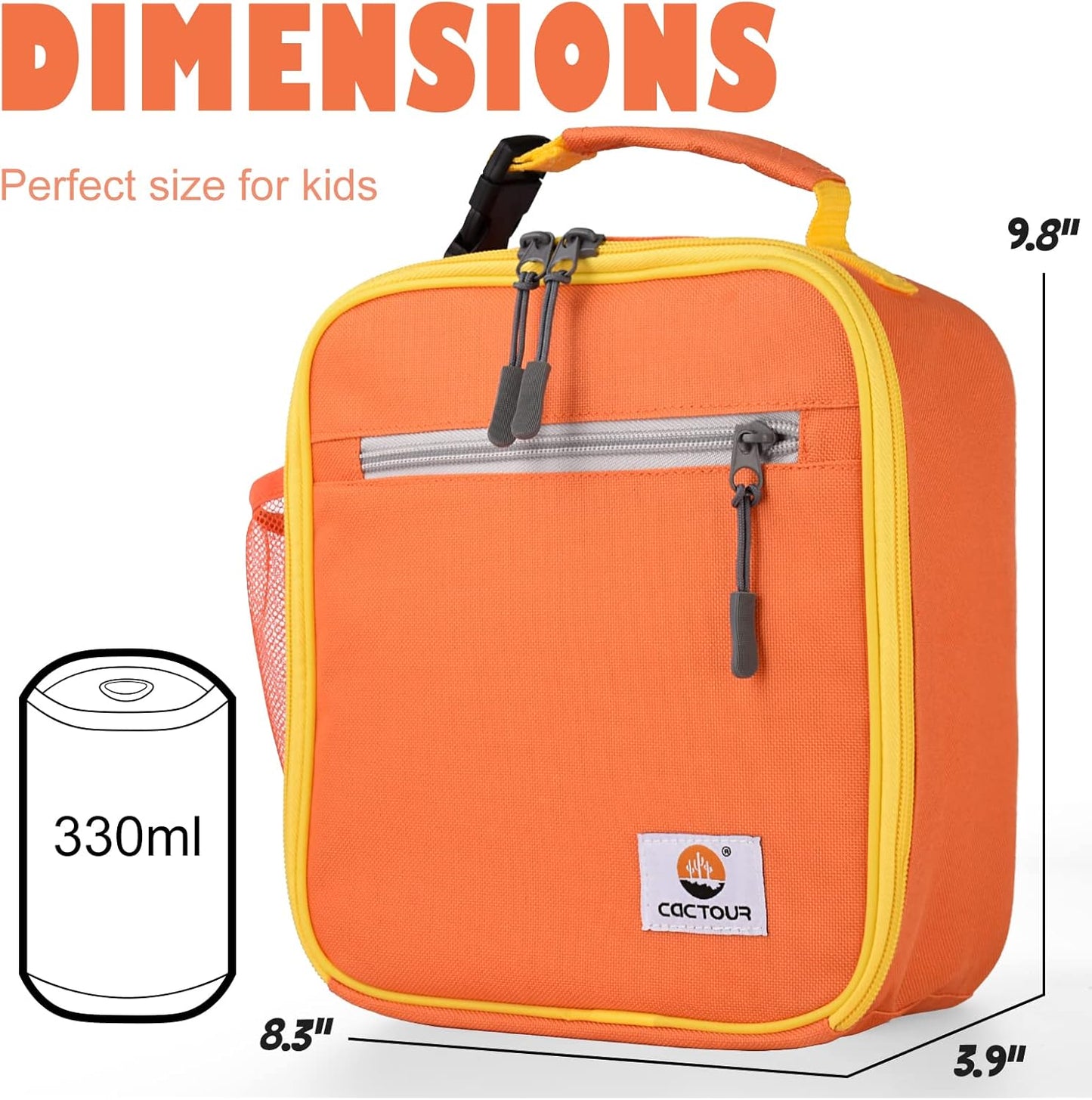 CaCTOUR Lunch Box Kids,Premium Insulated Lunchbox for Girls Boys,Soft Mini Cooler Bag Back to School Thermal Reusable Lunch Bag for Work School Picnic (Blue)