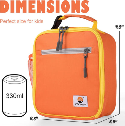 CaCTOUR Lunch Box Kids,Premium Insulated Lunchbox for Girls Boys,Soft Mini Cooler Bag Back to School Thermal Reusable Lunch Bag for Work School Picnic (Blue)