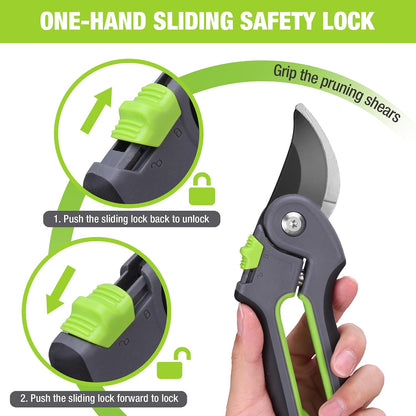 WORKPRO 2-Pack Garden Pruning Shears, 8" Bypass & 6.25" Straight Shears