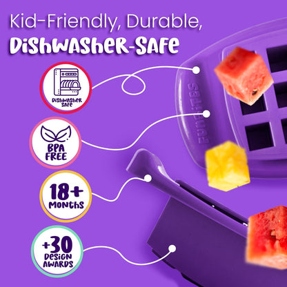 FUNBITES Crustless Sandwich Cutter for Kids Lunch, Uncrustable Sandwich Cutter (6-piece set), Bite-Size Food Cutter for Toddlers, Bento Box Accessories, Dishwasher Safe, Squares/Hearts/Triangles 3pk