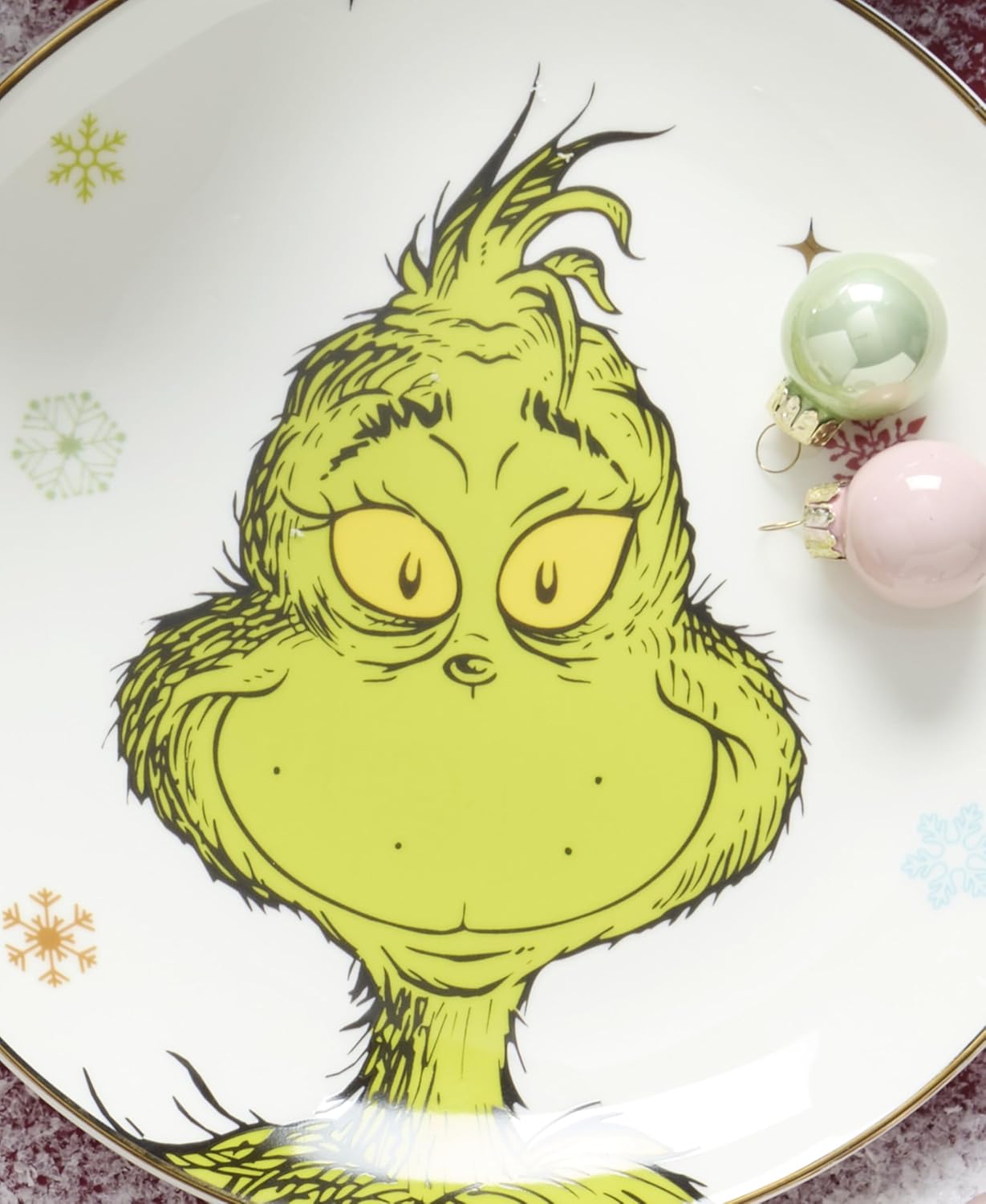 Lenox 898096 Merry Grinchmas Chip & Dip Bowl, Christmas Dishes, Festive Holiday Serveware