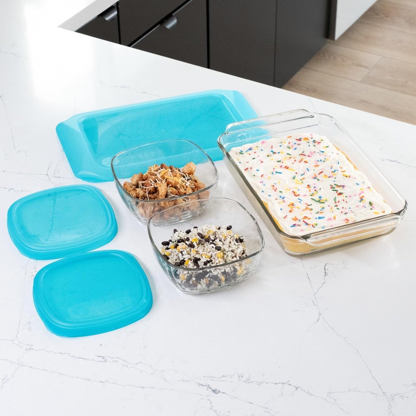 Libbey Baker’s Premium 2 Piece Glass Pie Plate, Stackable, Space Saving Casserole Dish Set with Lids, Glass Baking Dish Set for Fruit Pies, Quiches