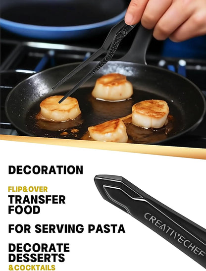 Cooking Tweezers, Chef's Tweezers Tongs, Universal for all kinds of cooking, steak, plating, pasta and many other scenarios (1PC Set)