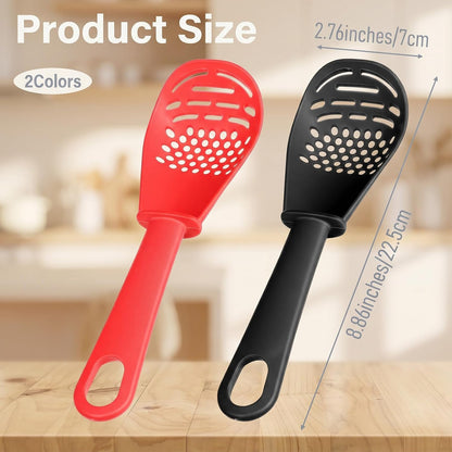 2 PCS Multifunctional Kitchen Cooking Spoon Heat Resistant Utensils