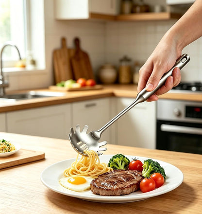 304 Stainless Steel Soup Ladle, Large Ladle with Long Hollow Handle, for Cooking, Stirring, Soup, Sauce, Dishwasher Safe (1, Soup Ladle)