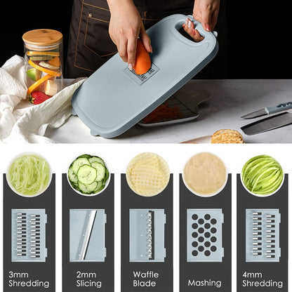 9-in-1Collapsible Cutting Board with Colander Wash Basket Camping RV Gift