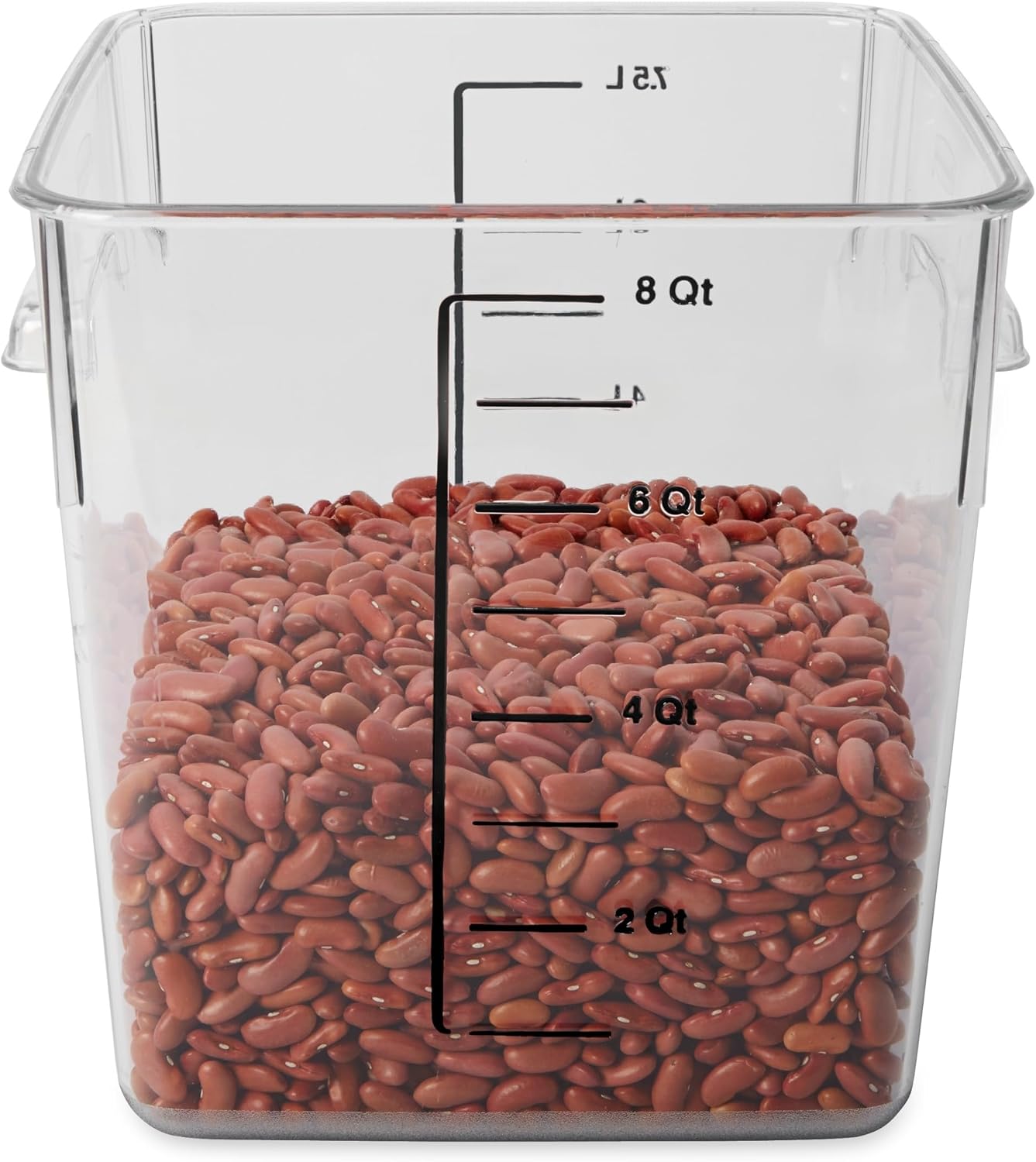 Rubbermaid Commercial Products Space Saving Square Food Storage Container 6 Quart Clear for Kitchen/Sous Vide/Meal Prep