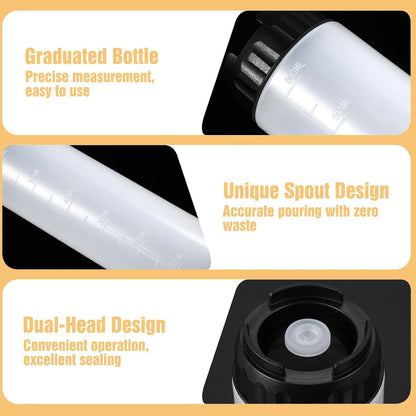 2 Pcs 16 oz Inverted Squeeze Bottles, Valve Condiment Dispenser (Black)
