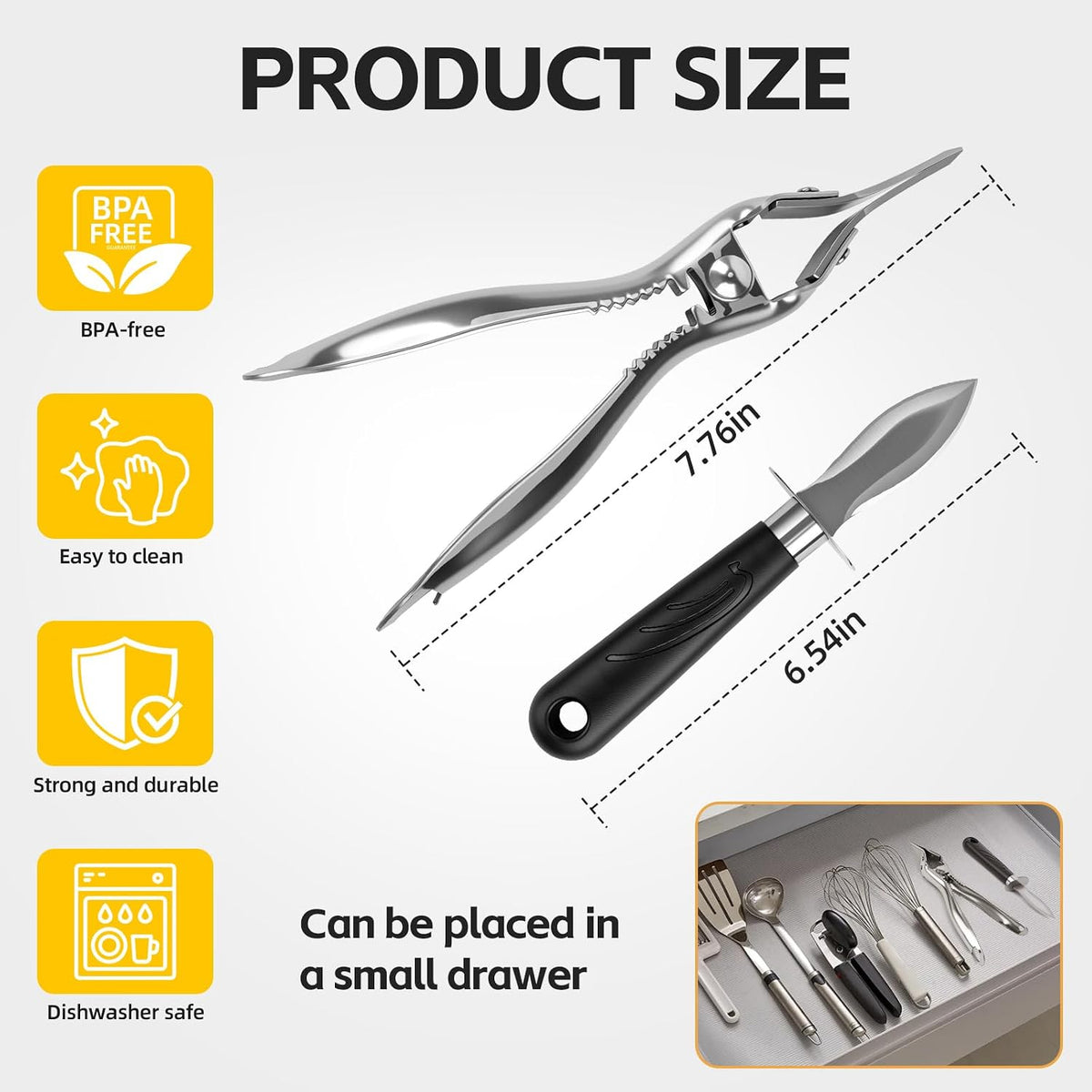 Oyster Shucker Machine,New Stainless Steel Handheld Oyster Shucking Kit