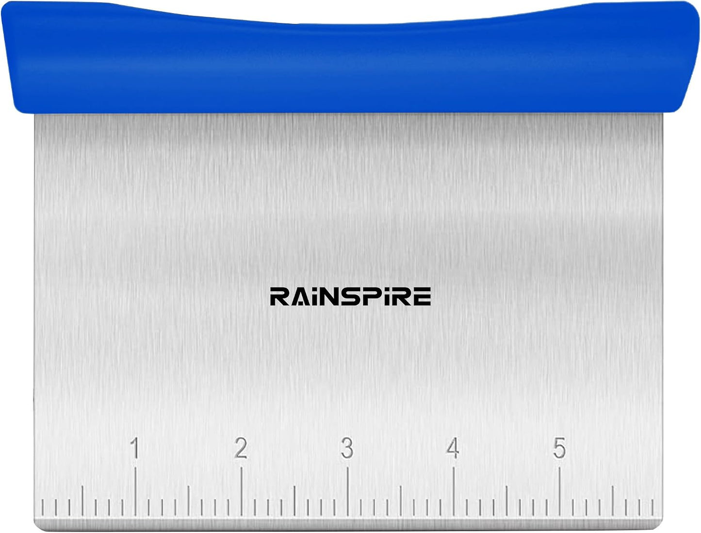 Rainspire Bench Scraper, Stainless Steel Dough Scraper, Pastry Scraper, Pizza and Dough Cutter Multi-Purpose Scraper/Chopper, Pizza Cutter Food Chopper Baking Supplies Kitchen Gadgets, Black