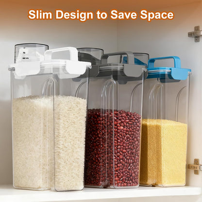 Uppetly Dog Cat Food Storage Container, 5-7Lbs Pet Food Containers, Airtight Cat Food Container with Portable Handle & Measuring Cup, Small Animal Dry Food Dispenser for Dogs, Cats and Birds Green