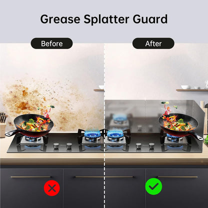 4 Sided Grease Splatter Guard, 15.7" X 15.7"