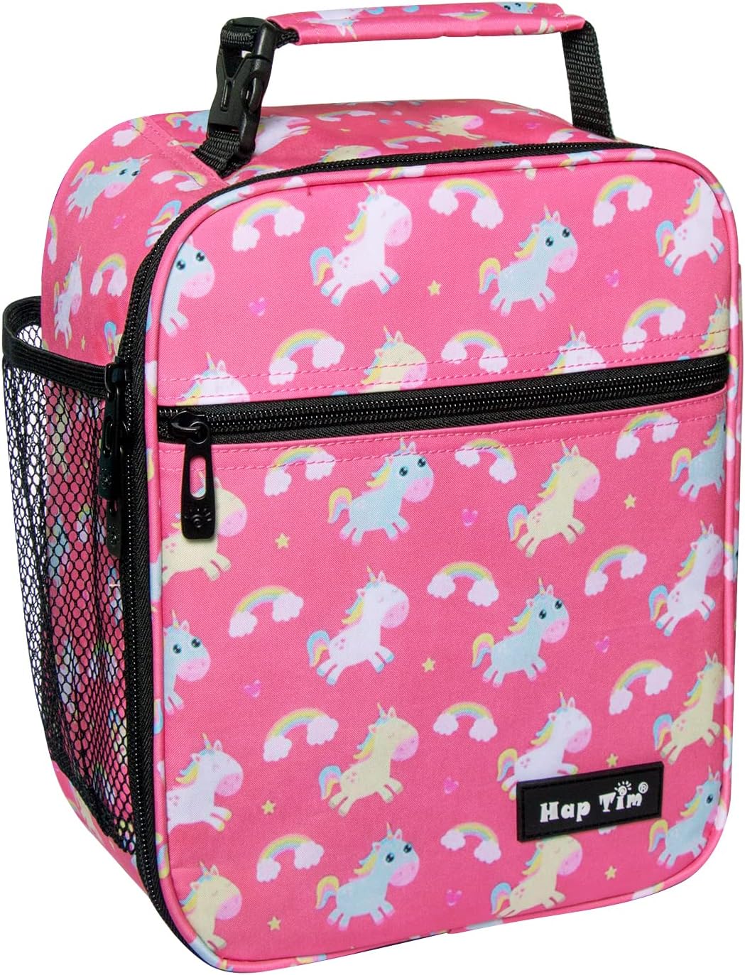 Hap Tim Kids Lunch Box for Girls Boys, Reusable Lunch Bag for Kids, Spacious Lunchbox, Insulated Lunchbag, Purple Unicorn(18654-PP)
