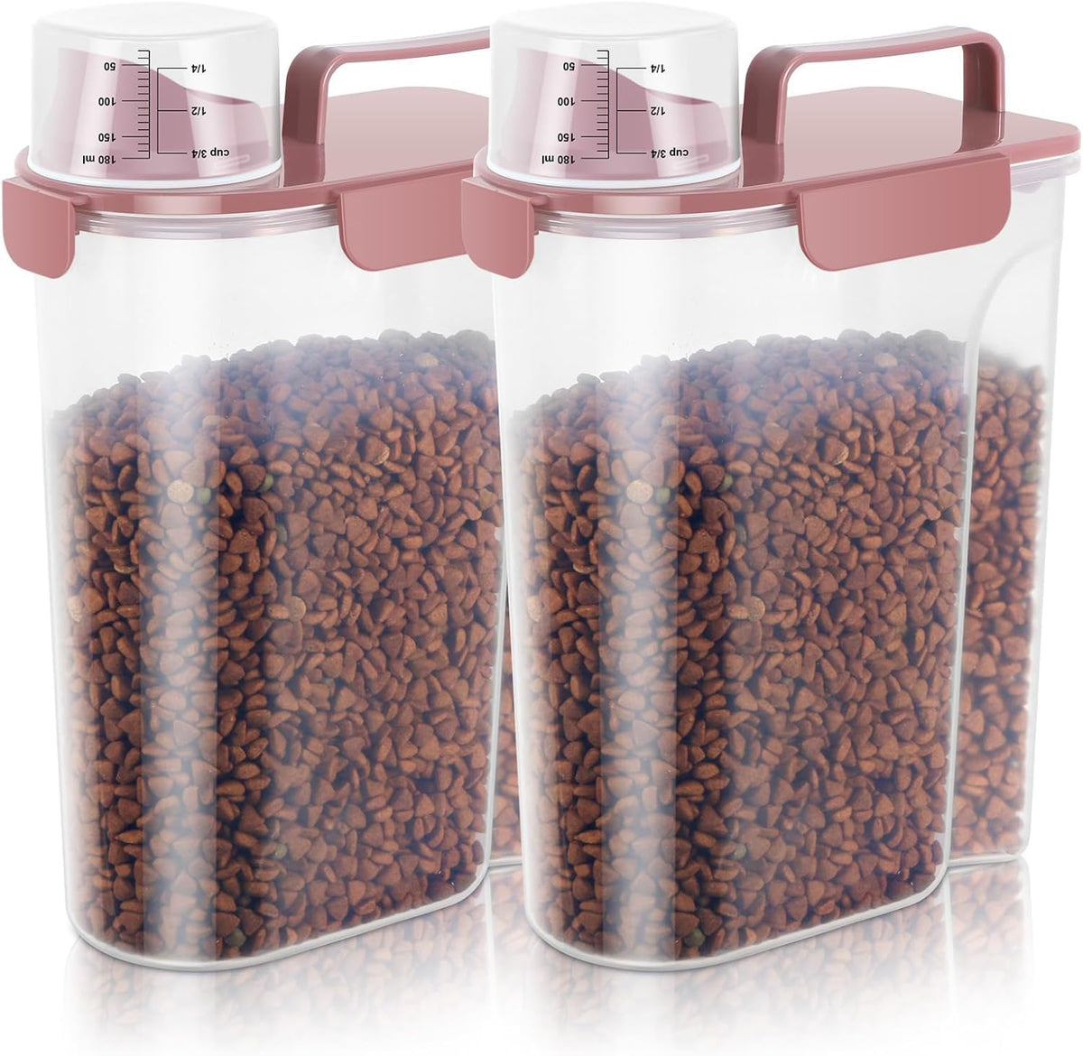 LEAWALK 5Lbs Airtight Cat Dog Food Storage Container with Upgraded Large Nozzle BPA-Free, Pet Food Storage Containers for Rice, Grain, Pet Food, Flour, Dog Treat Storage (Dark Gray, 5L-1pack)