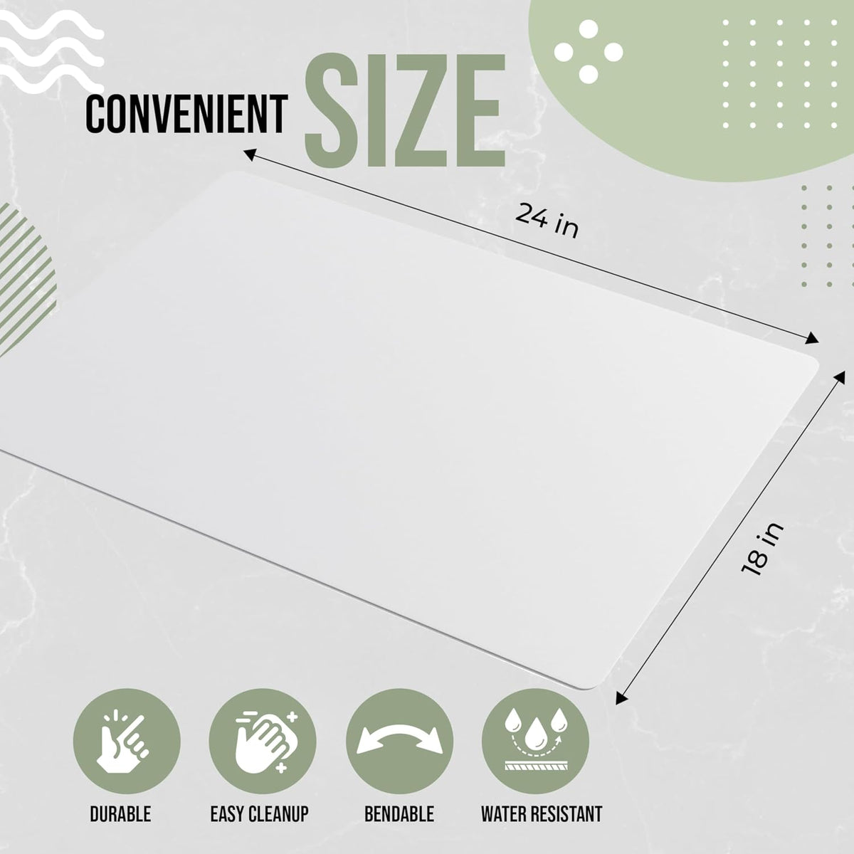 Crown Display Disposable Cutting Boards for Kitchen Black Cutting Board 10 Inch X 13.5 Inch Flexible Cutting Boards For Kitchen ~ Patent Pending ~ Recyclable Disposable Cutting Board Sheets