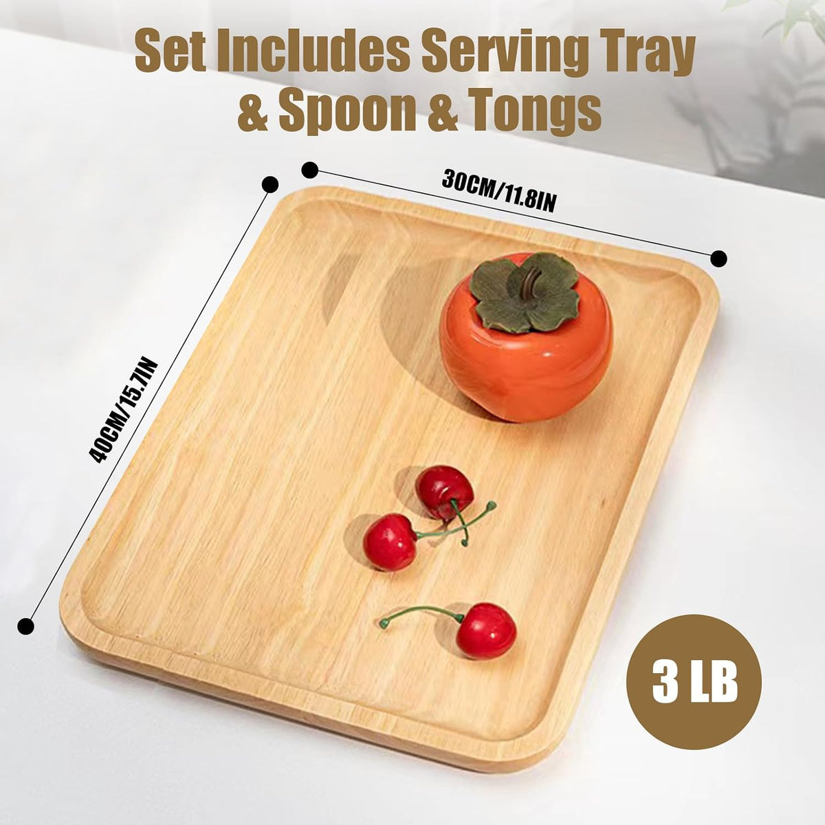 Charcuterie Boards Gift Set | Bamboo Cheese Board with Tongs and Spoons