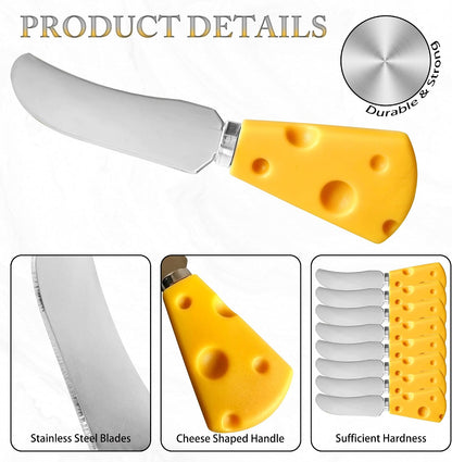 25 Piece Small Cheese Spreader Knives Set, Mini Stainless Steel Butter Knife Spreader with Wooden Handle for for Charcuterie Board, Sandwiches, Cocktail Spreaders, Dips, 4.7 inch