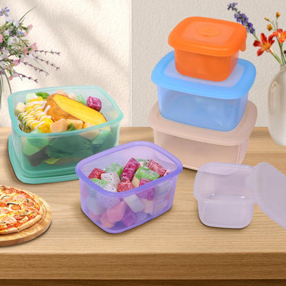 Set of 6 Full Silicone Food Storage Containers With Leakproof Lids, Clear Lunch Boxes, Reusable Meal Prep Bento Snack Boxes, Microwave, Freezer, Dishwasher Safe, BPA Free