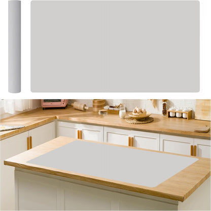 Extra Large Non-Slip Silicone Mat, 32.3x24 Inch Cut-to-Fit Counter Protector,Heat & Waterproof Drawer Liner, Food Grade Durable Desk Mat, 1.2mm Thick Gray