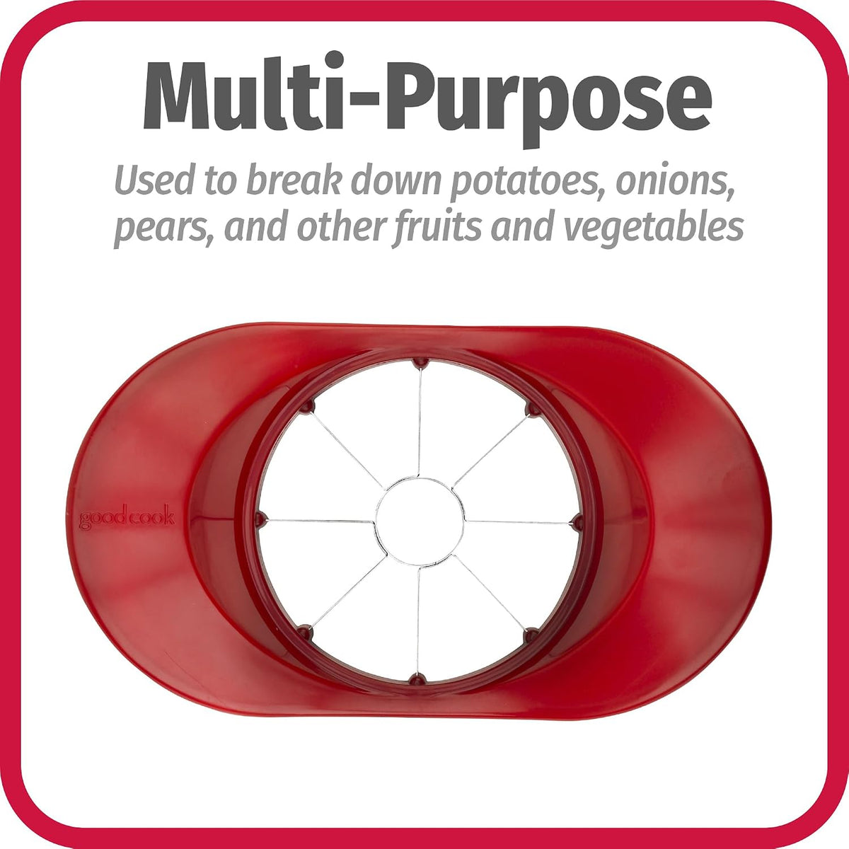 GoodCook Classic Apple Slicer, Red