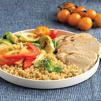 Nordic Ware Divided Meal Tray with Lid, White, Microwave Safe Polypropylene