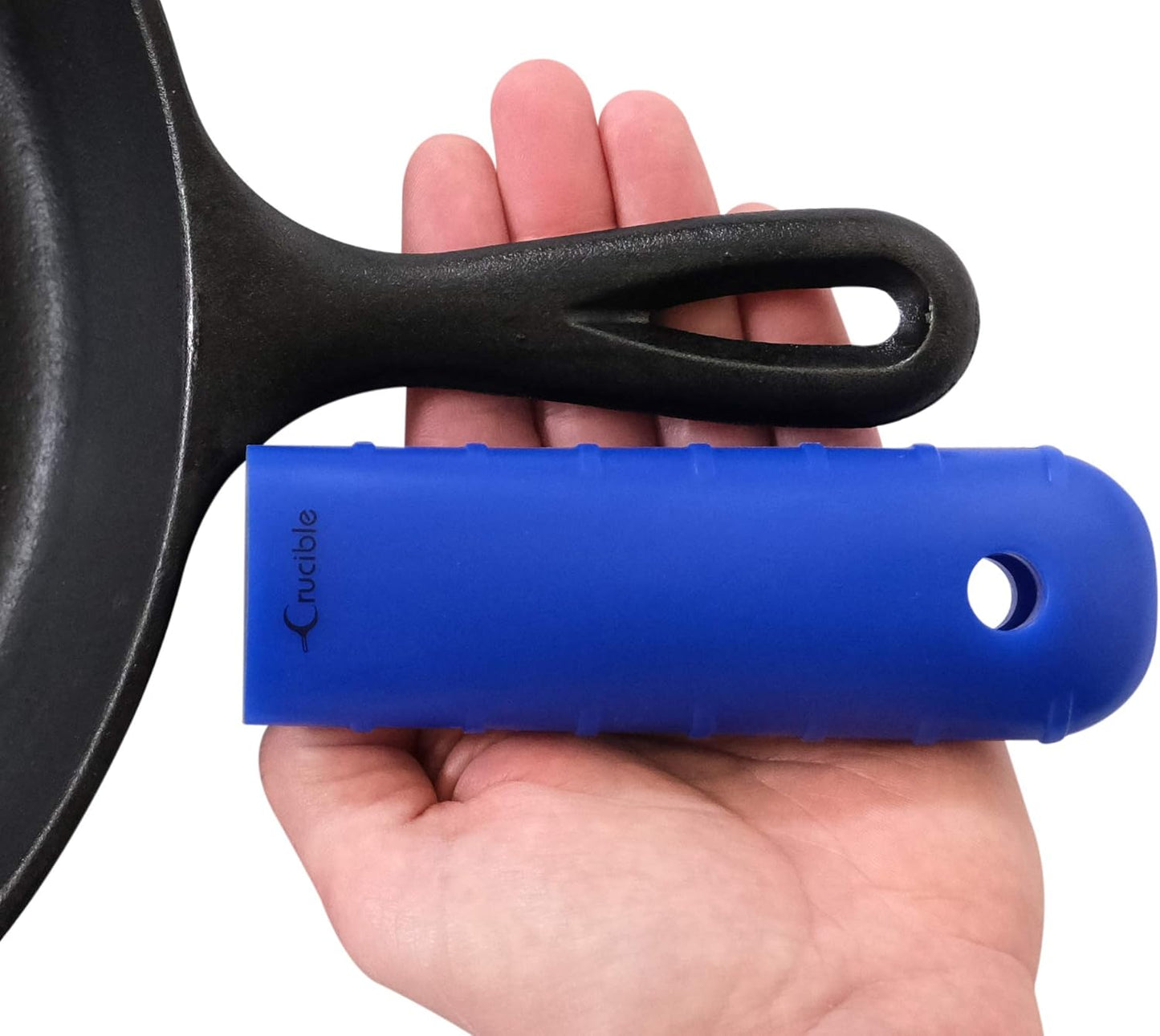 Silicone Hot Handle Holder, Potholder (Extra Thick Red) for Cast Iron Skillets, Pans, Frying Pans & Griddles, Metal and Aluminum Cookware Handles - Sleeve Grip, Handle Cover