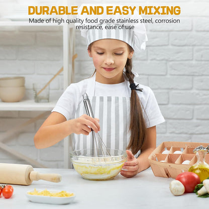 NileHome 3-Pack Stainless Steel Whisk Set, Kitchen Utensils for Cooking