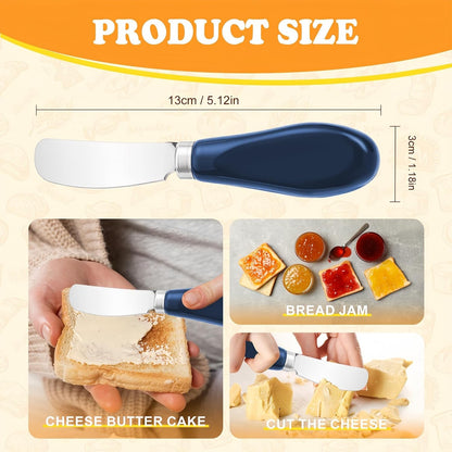 Butter Spreader Knife Set, 2 Pack Butter Knives and Cheese Knives