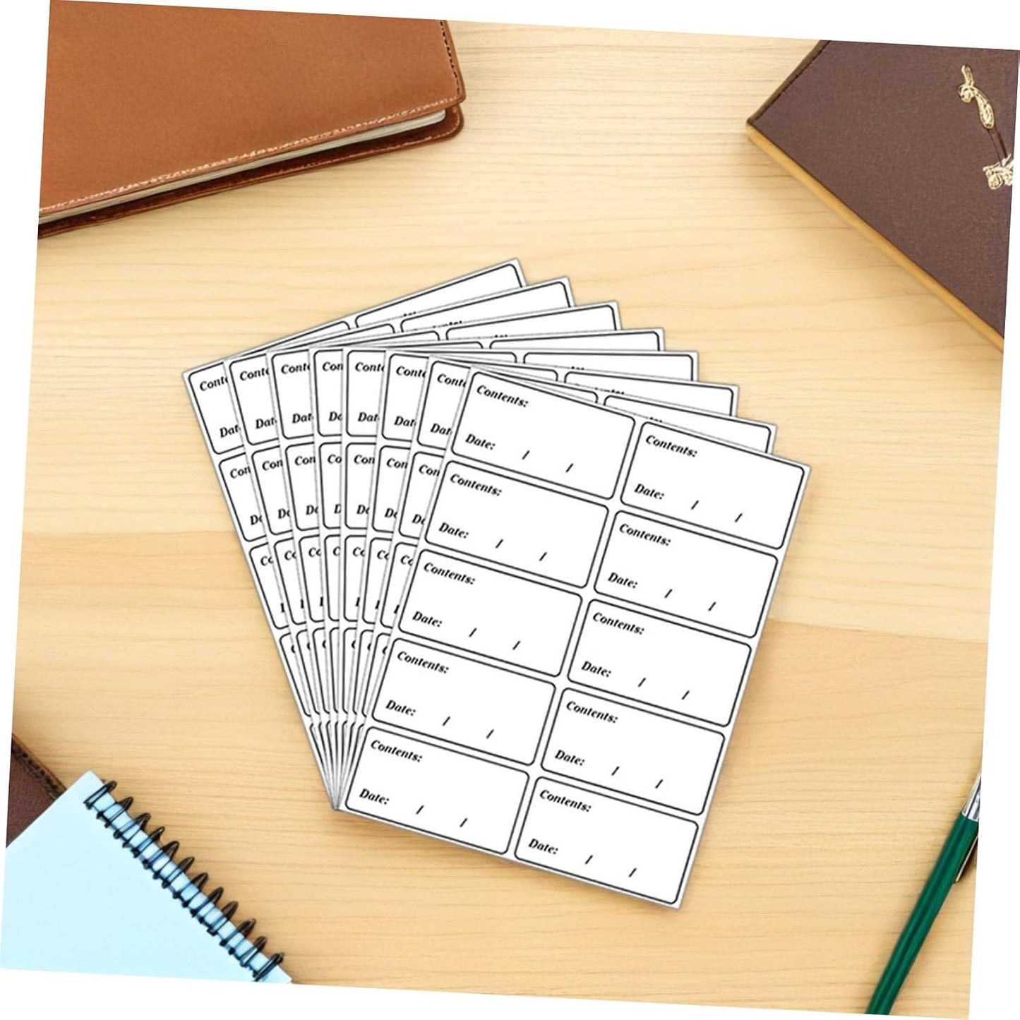 Waterproof Food Date Stickers Labels for Containers, 400pcs Self-Adhesive Removable Refrigerator and Freezer Storage Labels for Home and Restaurant Use