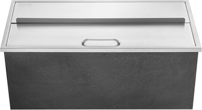 Happybuy Drop in Ice Chest 18L x 12W x 14.5H Inch Stainless Steel Ice Cooler with Sliding Cover Drop in Ice Bin Included Drain-Pipe and Drain Plug for Cold Wine Beer