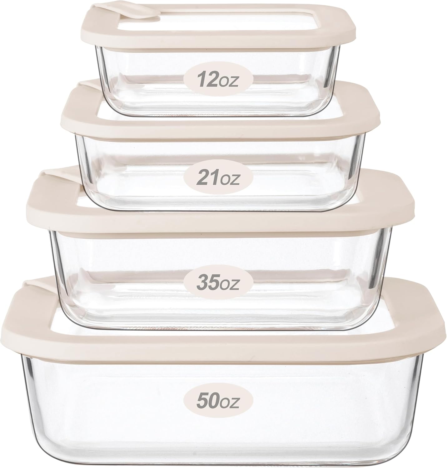 Urban Green Glass Food Storage Containers with Glass Lids, Microwave Safe Food Container Set, Aitight Meal Prep Container Set, LeakProof, 100% Plastic Free, 6 Pack