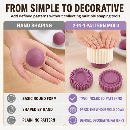Cookie Press Mold Creative Double Ended Pastry Mold for DIY Pastry Mooncake