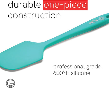UpGood Silicone Spatula Set 600°F - High Heat Resistant Nonstick, Small and Large Kitchen Spatulas - Flexible BPA Free Professional Grade Cookware - Utensils for Cooking, Baking, Mixing(4 Pcs, Grey)