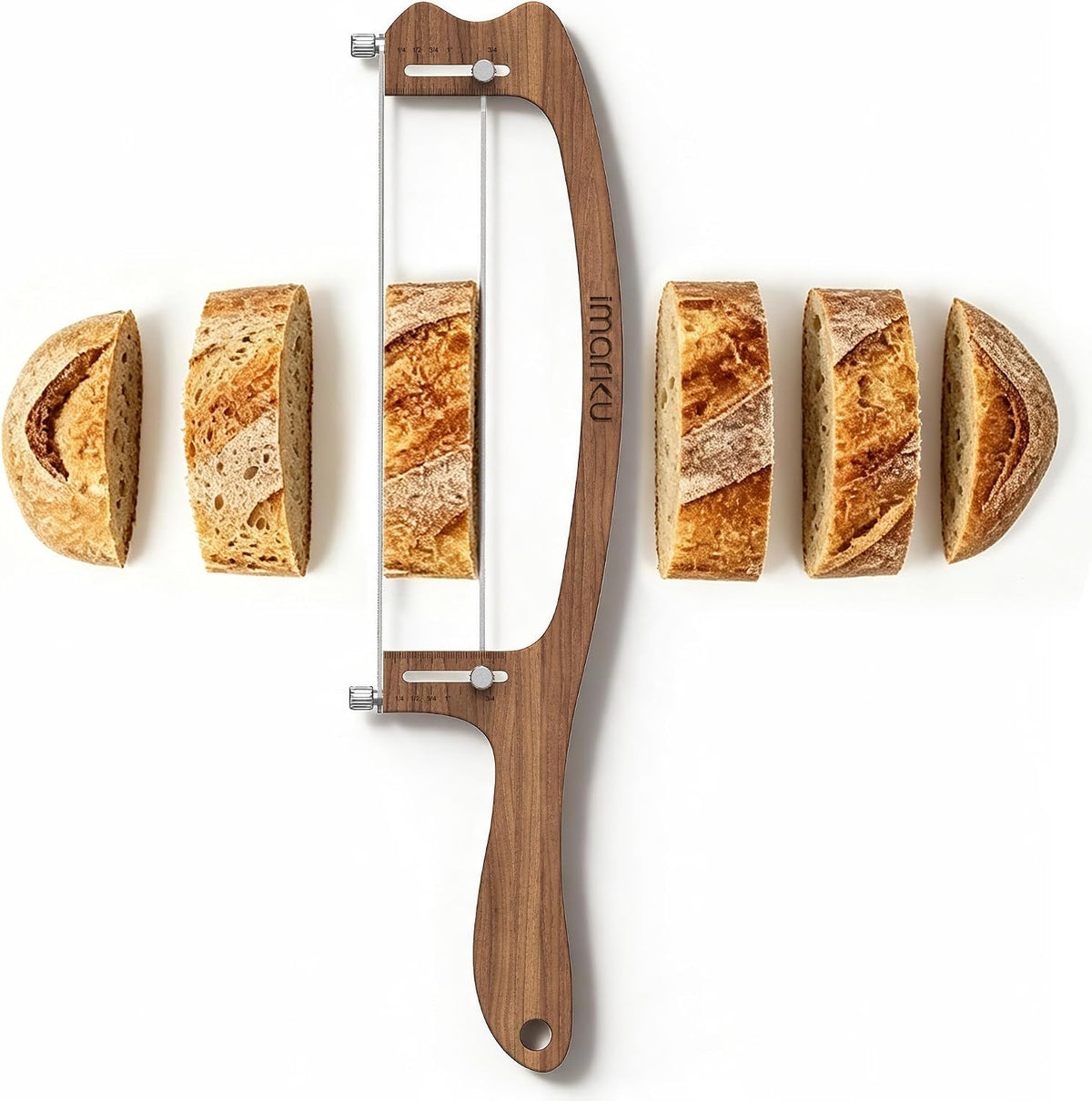 imarku 10 Inch Bread Slicer,Adjustable Thickness Homemade Bread Knife